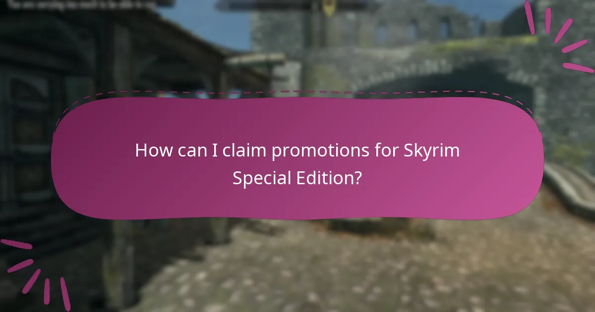 Who is eligible for Skyrim Special Edition promotions?