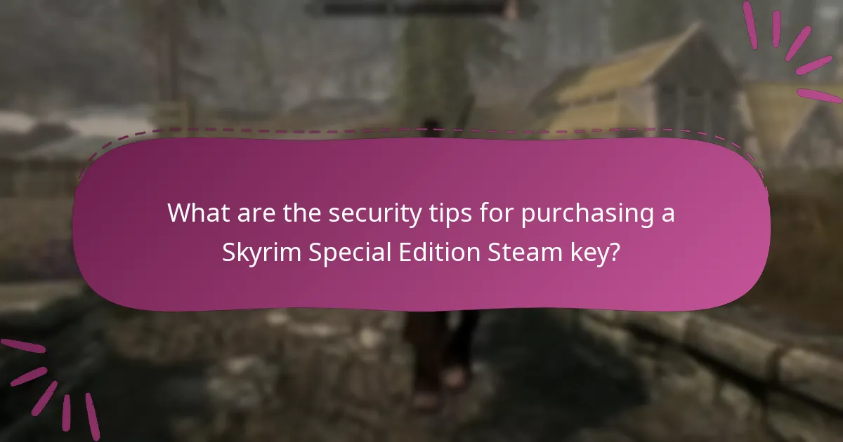 What are the potential risks of purchasing a Skyrim Special Edition Steam key?