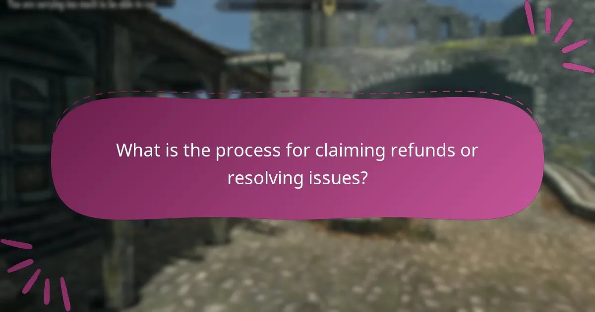 What is the process for claiming refunds or resolving issues?